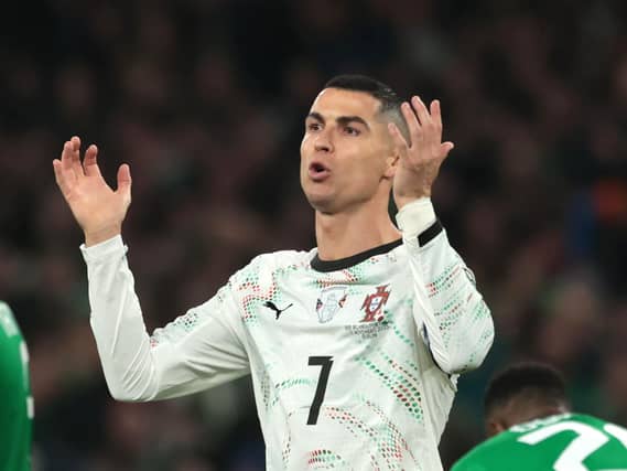 Cristiano Ronaldo in action for Portugal
