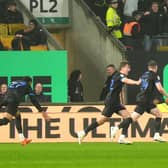 Terry Devlin celebrates
