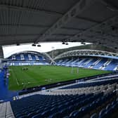 A general view inside Huddersfield's stadium