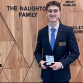 Kian Blanchet was awarded a €24,000 Naughton Foundation Scholarship