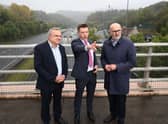 Panagiotis Demestichas, CEO and Chairman of Wings ICT Solutions (left) with Brian McHugh, Managing Director of Vantage Towers Ireland and Eoin MacManus, Chief Business Officer at Three, at the official launch of Ireland's first 5G Emerald Motorway Corridor project