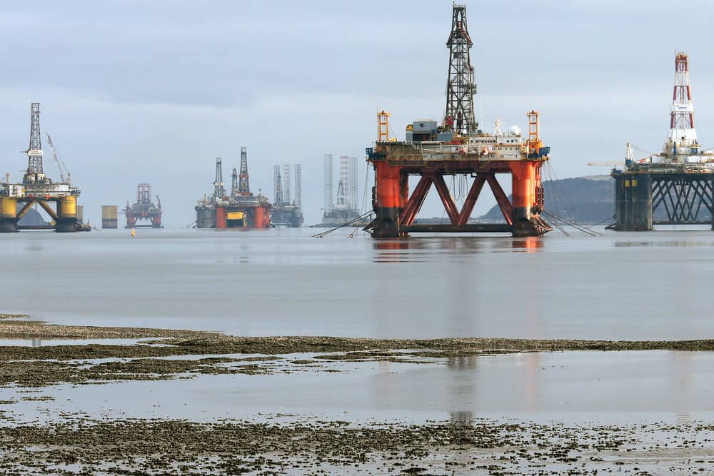 Oil rigs in Cromarty Firth