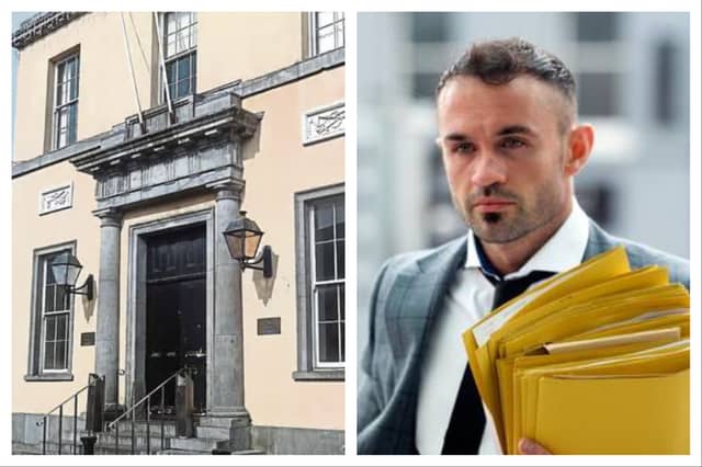 Portlaoise Courthouse and Solicitor Aonghus McCarthy