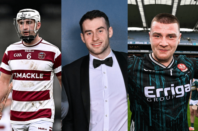 Left to right: Meehaul McGrath (Derry), Patrick Turner (Derry), and Seán Kelly (Derry).