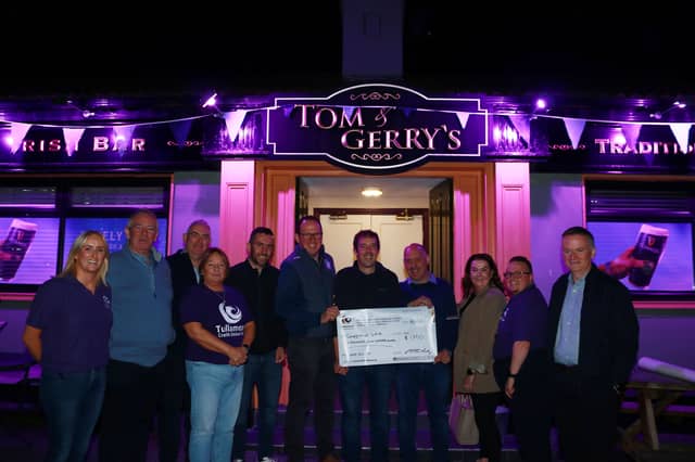 The Cappincur GAA team being presented with their first place prize in neighbouring Ballinagar