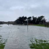 A flooded park