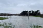 A flooded park