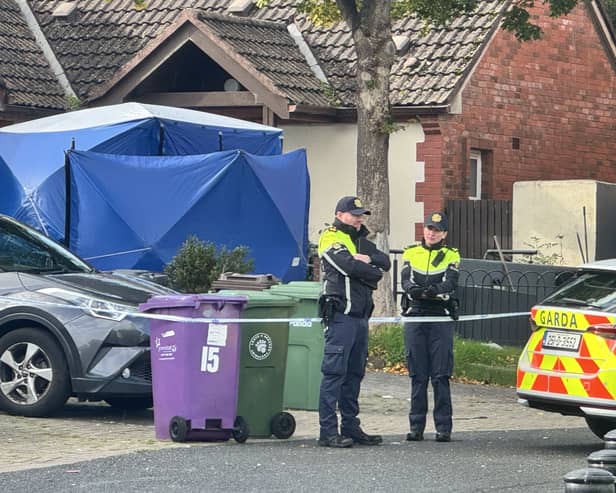 Gardai at the scene at a house on Old Connaught Avenue in Bray, Co Dublin