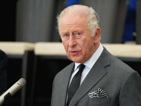 Charles giving a speech at Aberfan and Merthyr Vale Community Centre