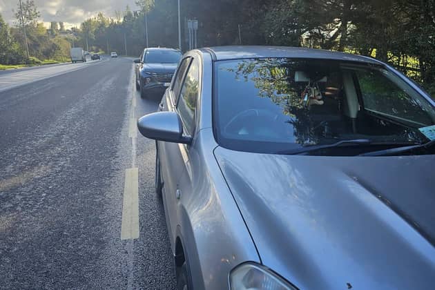 Gardaí pull over the driver on the Dublin Road in Kilkenny 