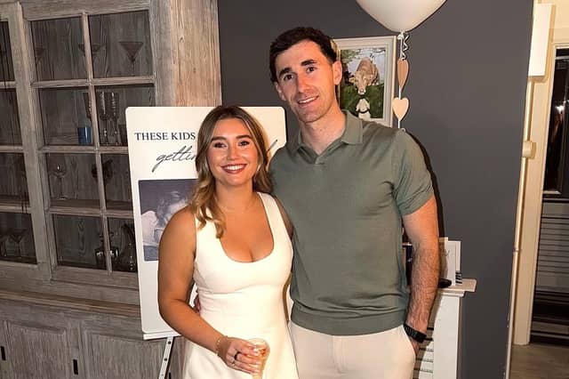 Limerick hurler Barry Nash and his fiancée Hope Mulcahy at their engagement party