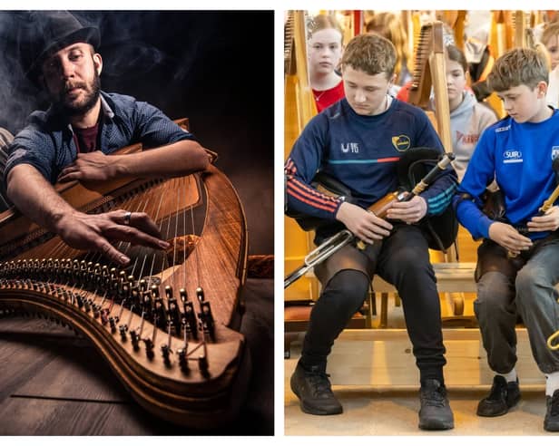 Italian harpist and composer Adriano Sangineto will perform a concert in Castletown