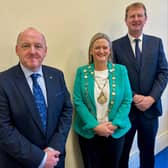 District Mayor Siobhán Ambrose and Jonathan Cooney, Manager of Clonmel Borough District, at the meeting with Justice Minister Jim O'Callaghan
