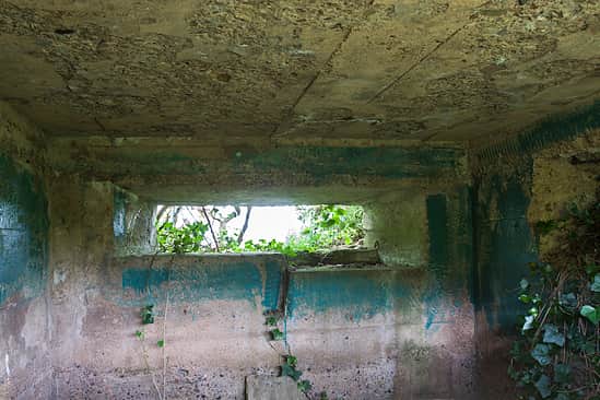 A pillbox from inside
