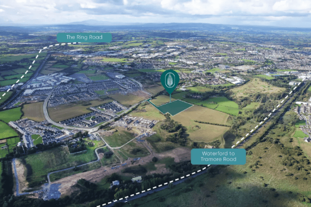 The plot of land in question, which is highlighted in green