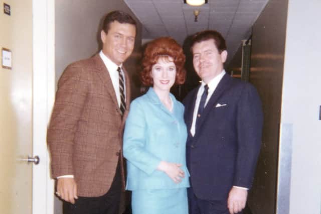 Bill Fuller with wife Carmel Quinn and the US singer Pat Boone