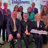 Abbeyleix TidyTowns collecting their 2026 award as Ireland's tidiest small town, from Minister Dara Colleary in Croke Park. 