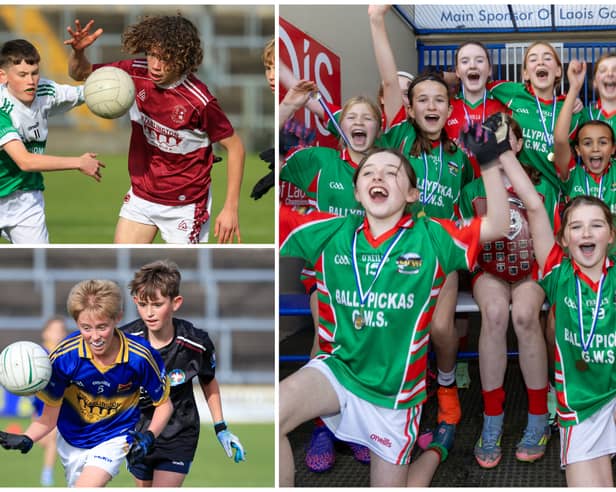 Celebrations and action from the Laois Laois Cumann na mBunscol at Laois Hire O'Moore Park in Portlaoise in 2026. 