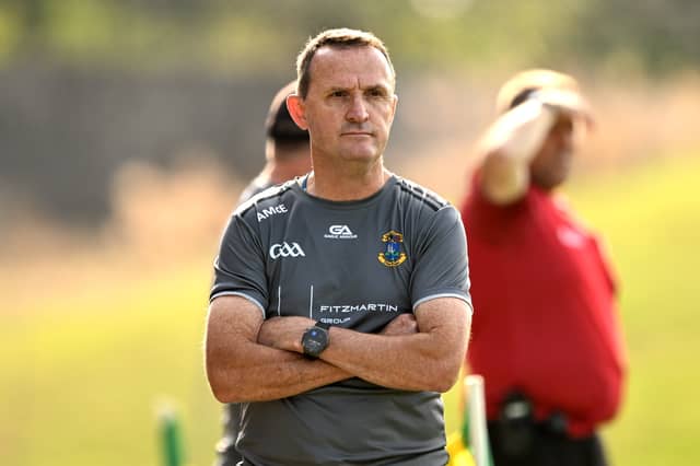 New Longford senior football supremo, Andy McEntee, as St Peter's Dunboyne coach, during the Meath County Senior Club Football Championship against Summerhill at Páirc Tailteann