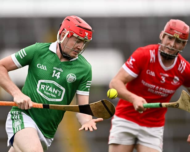 Phelim O'Reilly in action for Kilmallock in the county semi-final win over Monaleen. O'Reilly lines out alongside his brother Oisin in the Balbec attack