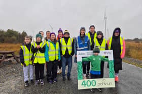 The volunteer team at the 400th parkrun in Mountlucas