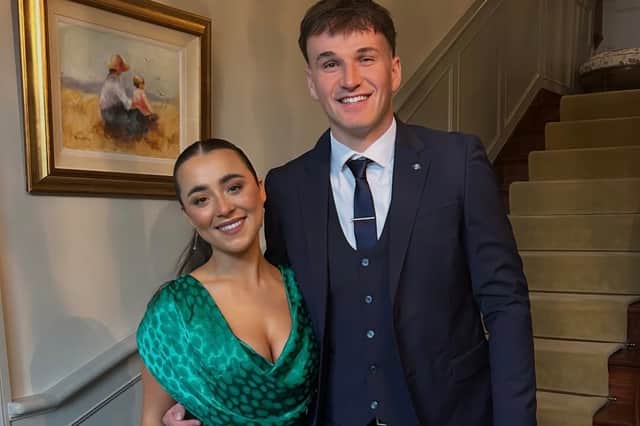 Cathal O'Neill and his partner Hannah Coffey