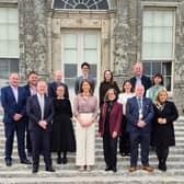 Edward Timmins TD; Pauline Swords; Orla Gallagher (CEO Russborough); Ambassador María Teresa Lizaranzu; Cllr Jason Mulhall; Cllr Avril Cronin 
Back: Cllr  Pat Mahon; Liam Cullen ; Pat Byrne;  Javier Pardo Puras (First Sec. EU Presidency); Geraldine Colgan;  Jenna Louise Fox;  Peter Timmins; Sarah Coviello (Russborough)

