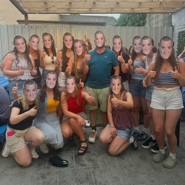 The Rathcline LGFA showing their support for senior manager James
