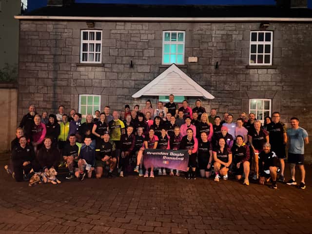 Some of the Brendan Doyle team members who took part in the Dublin City Marathon