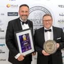 James Kelly (right) is pictured with Gavan Morris, International Business Unit Director at AG Barr, sponsor of the Store Manager of the Year category.