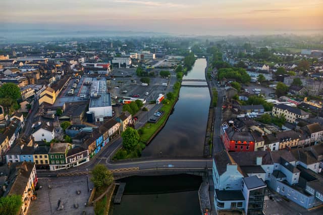 An aerial picture of Kilkenny City