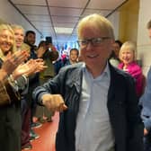 Ursuline French and History teacher, Mr Jim McDonnell ,who retired from teaching after 36 years in the school. He got a tremendous send off from his colleagues and the students of the Ursuline on Thursday, October 22.
