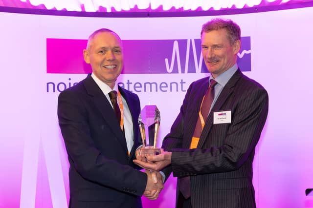 Dr Bill Parish, Defra, presenting Limerick City and County Council with the award