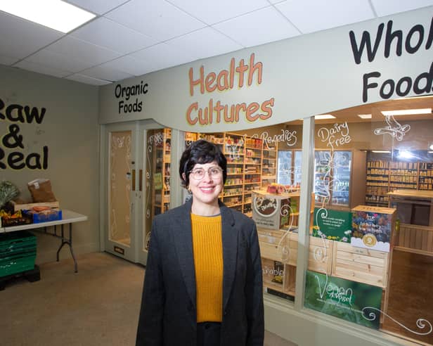 Anna Hafeez outside Health Cultures in Tullamore