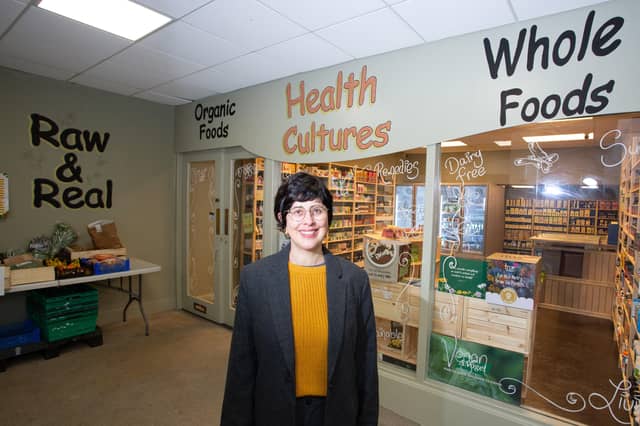 Anna Hafeez outside Health Cultures in Tullamore