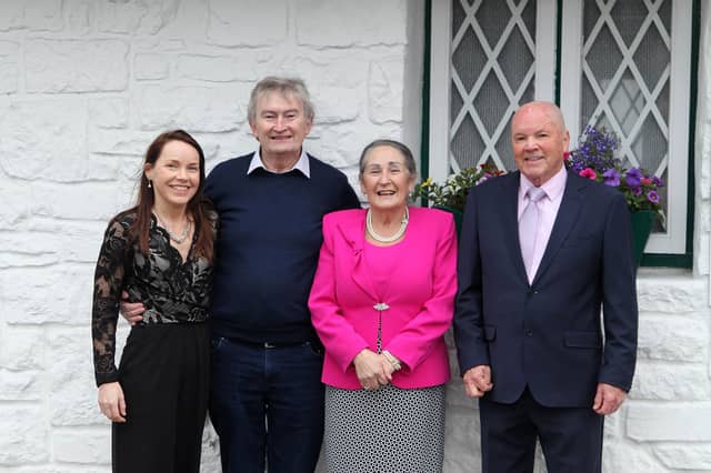 The Collins family who run the Quiet Man Museum in Cong are delighted with the news that Cong hopes to twin with John Wayne’s hometown. They are pictured with Michael Commins of The Mayo News.