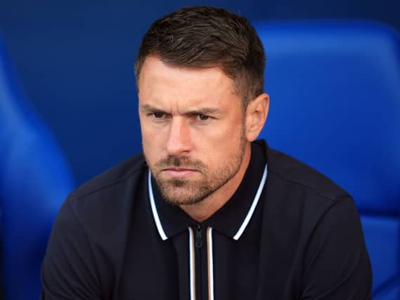 Aaron Ramsey on the Oxford bench