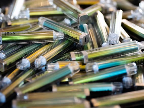 A pile of vapes