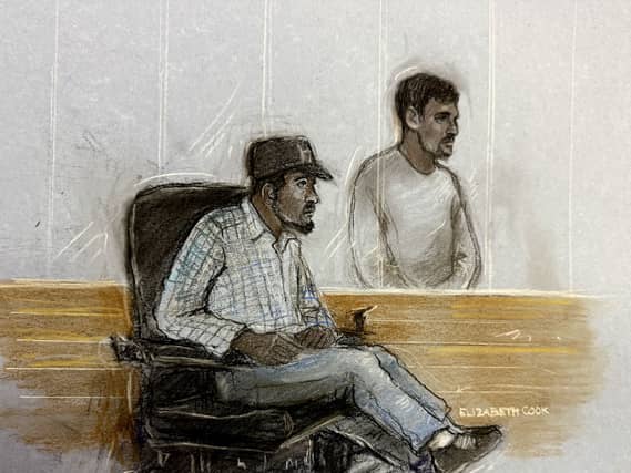 Mohmed Abdulkarim, 24, (left) and Nouman Essghir, 24, appearing in the dock at Westminster Magistrates’ Court