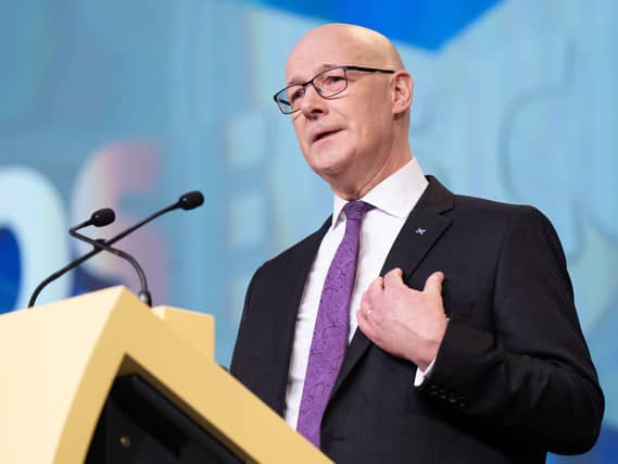 John Swinney speaks at the SNP annual conference