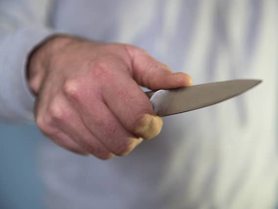 Person holding a knife