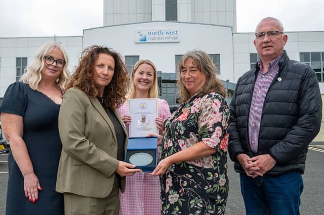 From left to right: Michelle Breslin (NWRC), Gillian Moss (NWRC) Laura Farrington (OICE), Katy Radford (OICE) Brian Dougherty, NWRC Governing Body.