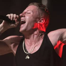 Macklemore performing at the Radio 1 Big Weekend in Londonderry