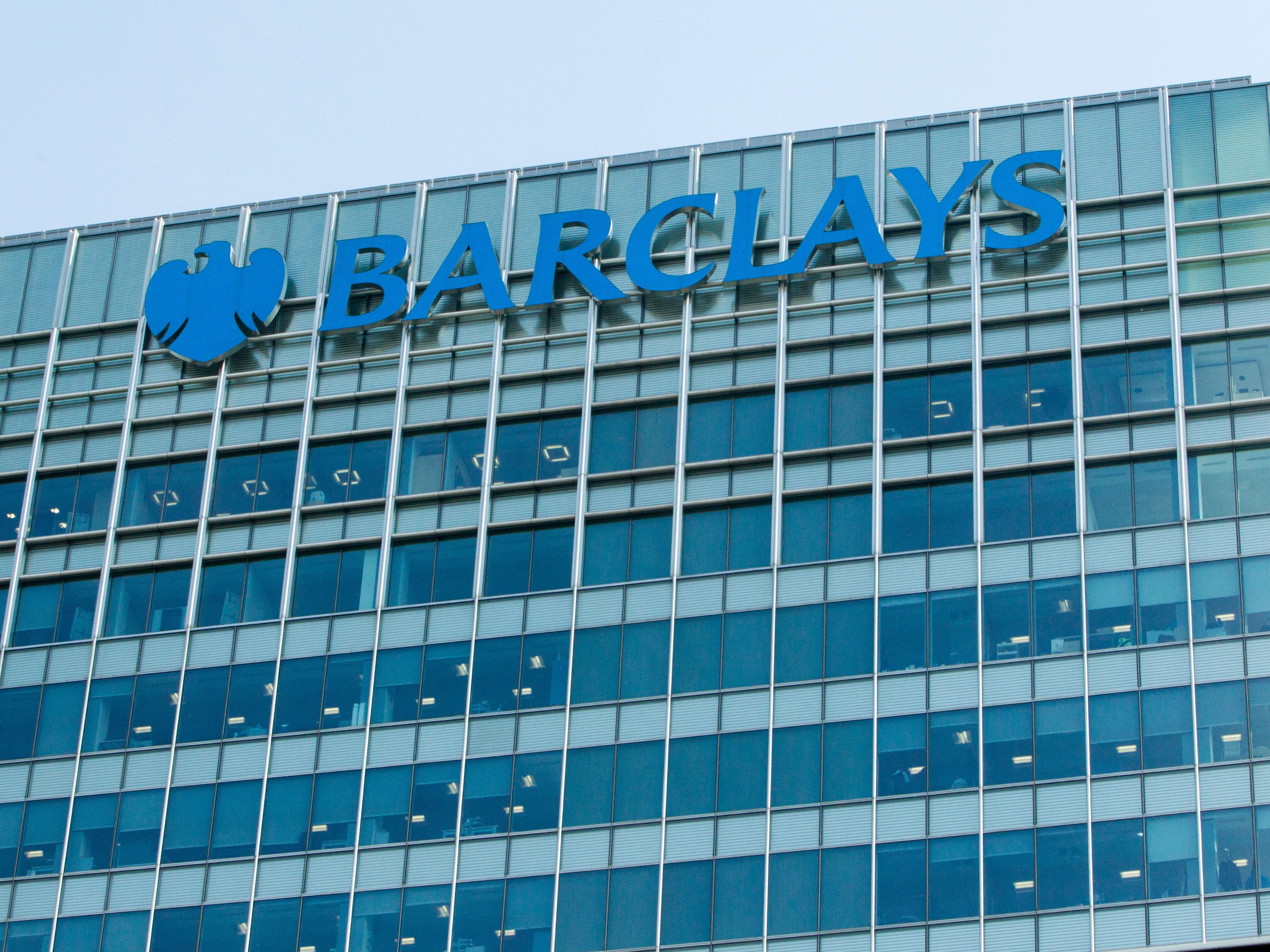 A building with a Barclays sign on it