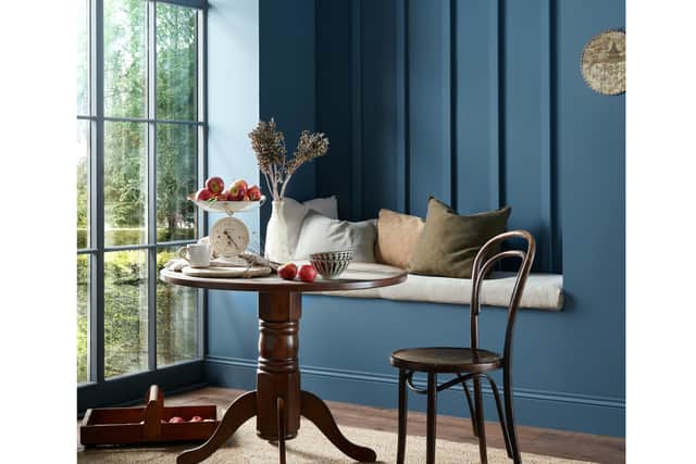 A room painted in Earthborn Lifestyle’s interior paint, Balloon Ride, 2.5 L, £59, Earthborn (Earthborn Paint/PA)
