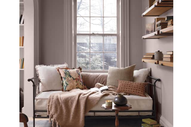 A room painted in Benjamin Moore Aura Interior Matte, Wild Astor (1240), £36.50, 0.94L, Benjamin Moore (Benjamin Moore Paint/PA)