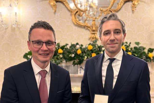 Tanaiste and Fine Gael leader Simon Harris elevated Patrick O'Donovan to the Cabinet in 2024