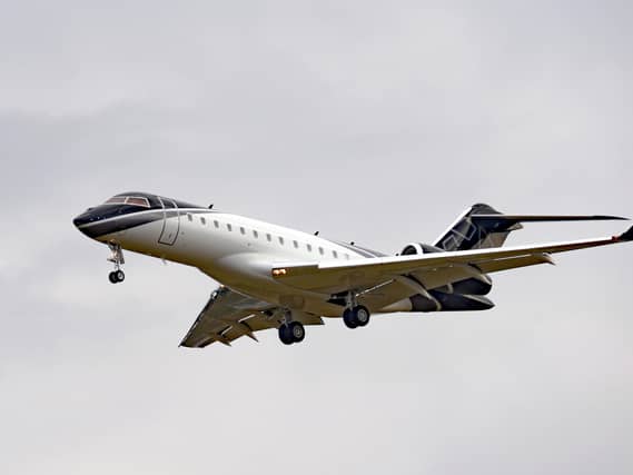 A plane in flight