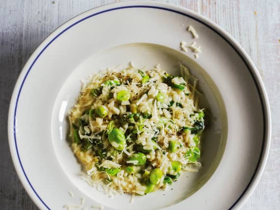 Broad Bean Leek Risotto