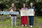 Pictured from left are Steve Jordan, Marketing Manager at Portwest, Martina Jennings from the Mayo Roscommon Hospice Foundation and Orlagh Henry, Designer and Product Developer at Portwest.